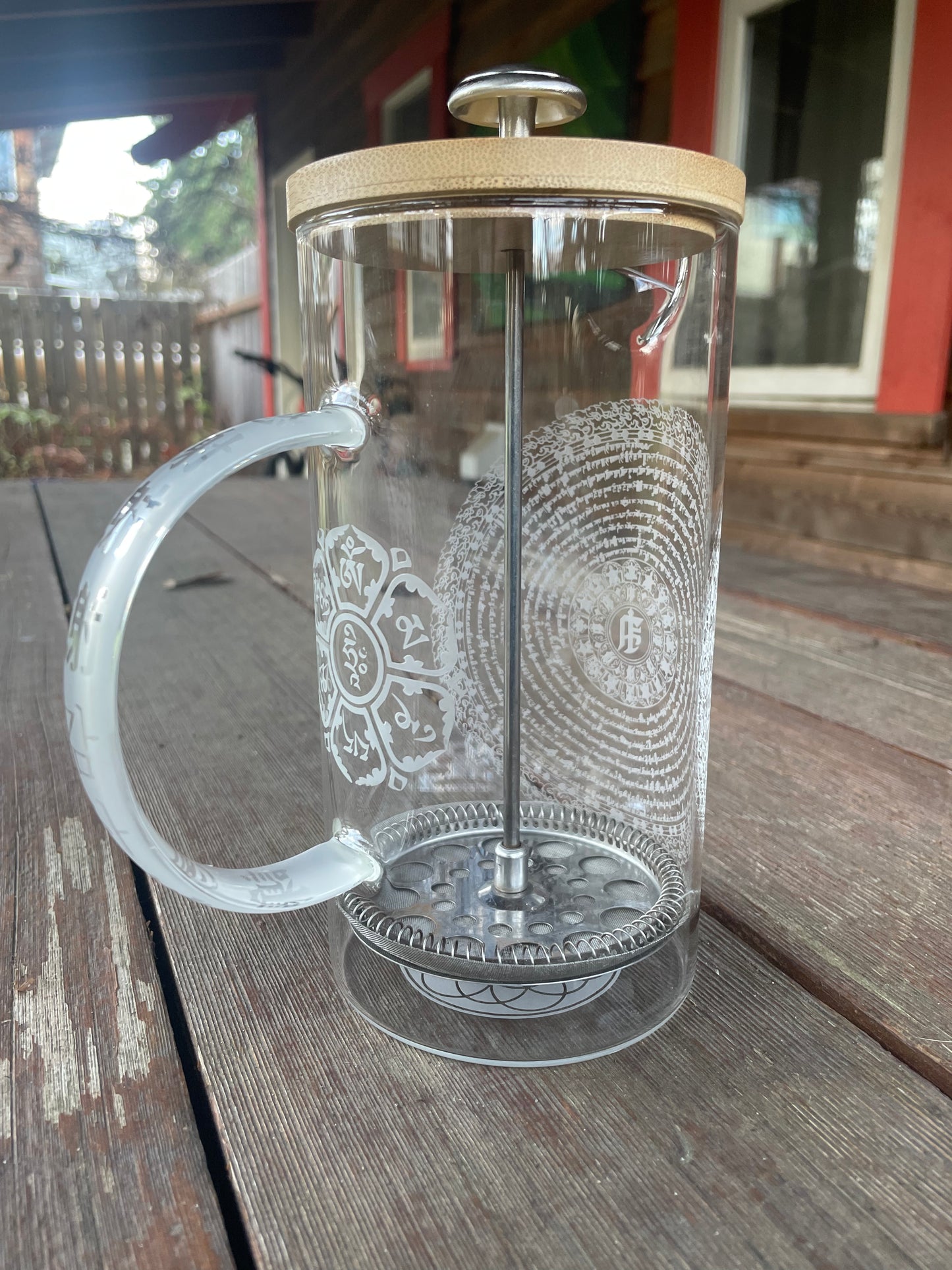 Namgyalma Mantra 1000ml Clear French Coffee Press