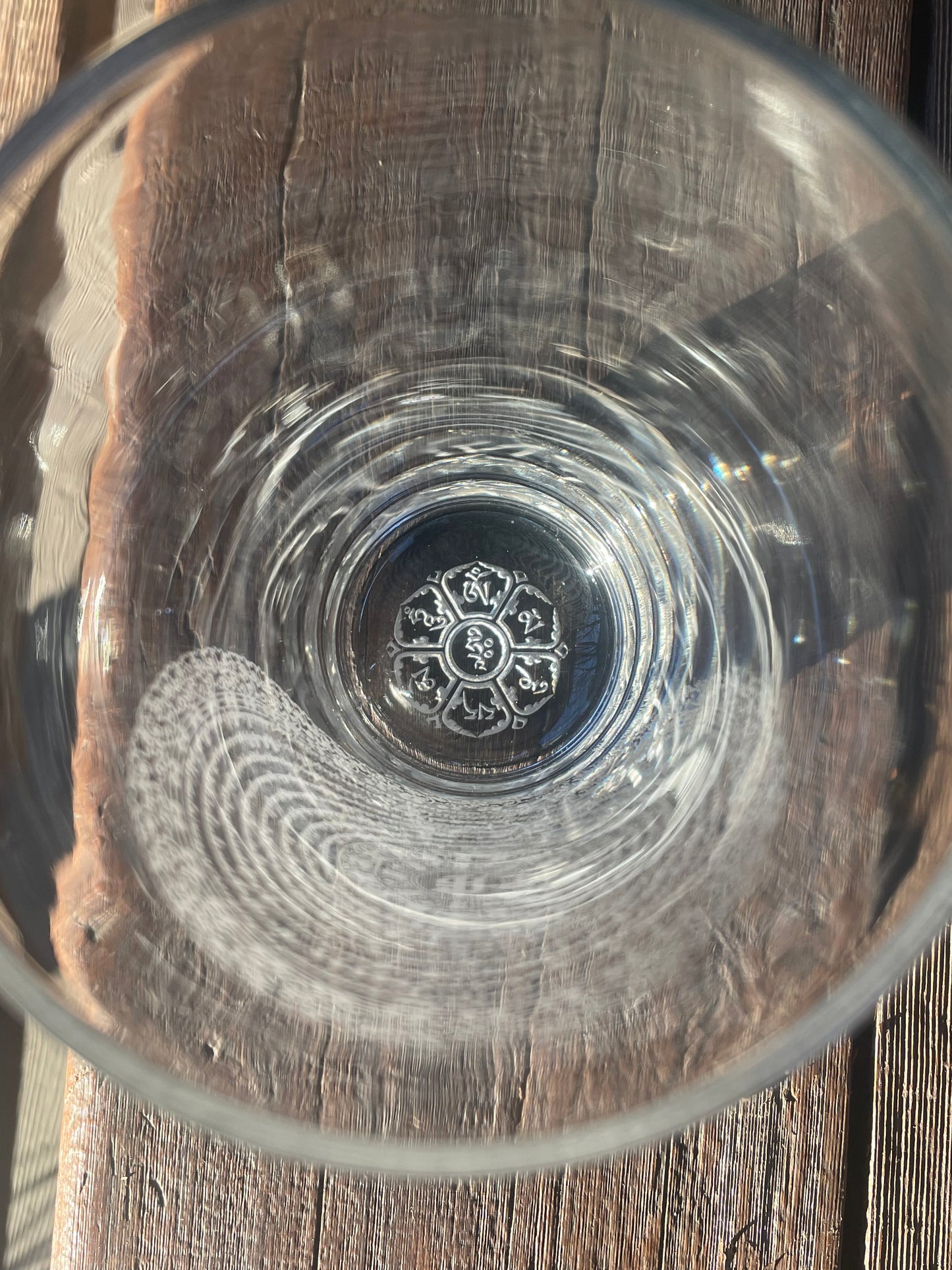 Namgyalma Mantra 480ml Etched Pint Glass | Sacred Geometry Drinkware