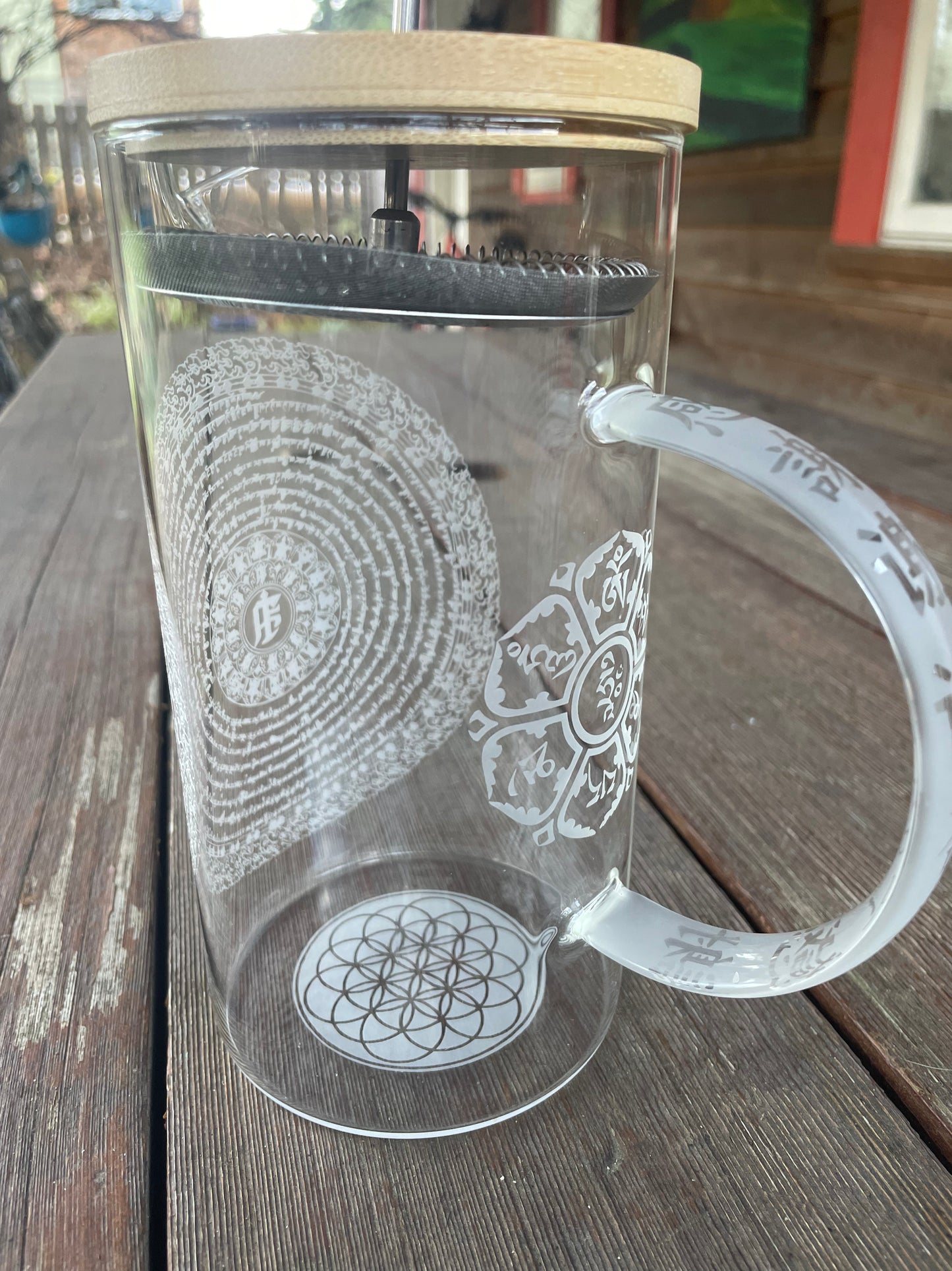 Namgyalma Mantra 1000ml Clear French Coffee Press