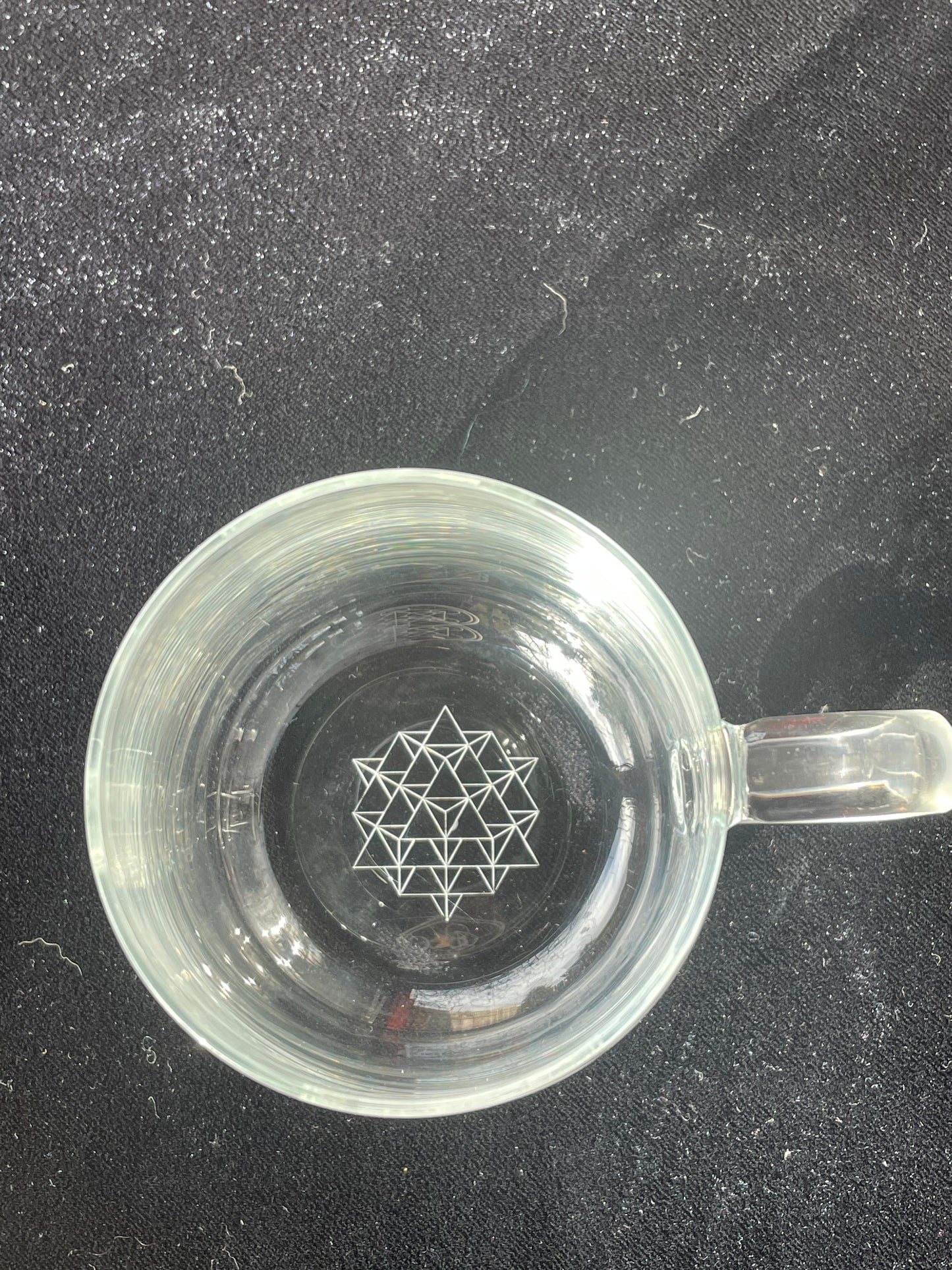 Metatrons cube 500ml glass mug  | Sacred Geometry Drinkware
