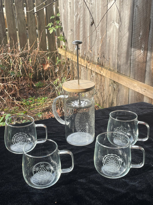 Namgyalma Mantra 1000ml Clear French Coffee Press